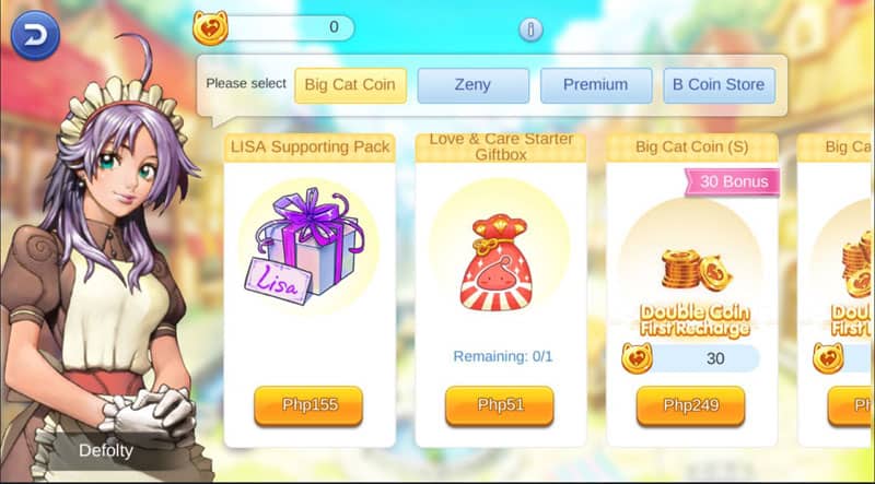 Lisa Supporting Pack on the Recharge Page in Ragnarok Mobile.