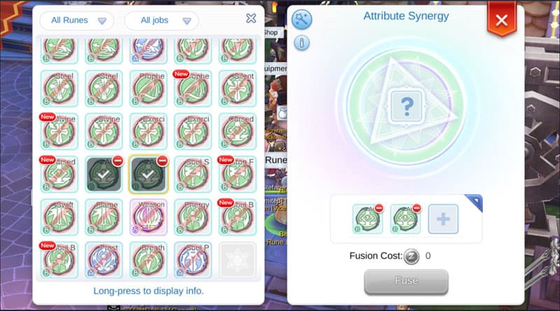 Re-roll attribute rune stats with attribute synergy.
