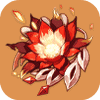 Crimson witch of flames flower slot in-game icon.