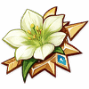 Remembrance of viridescent fields flower artifact icon.