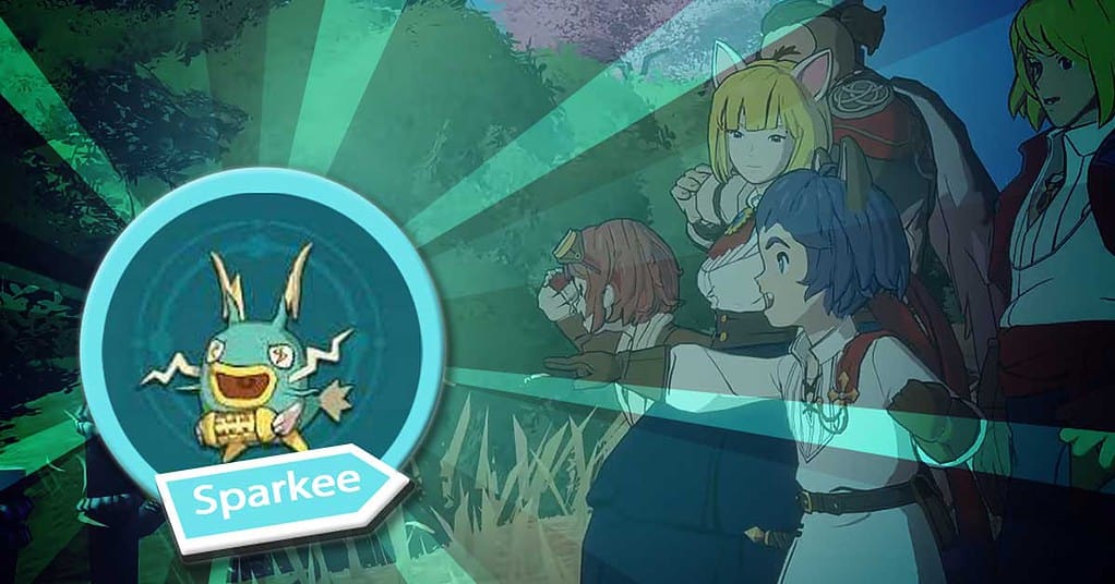Sparkee's graphic art depicting getting the familiar in Ni No Kuni: Worlds.